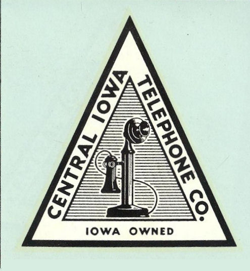 (image for) 1940s IOWA telephone company sticker